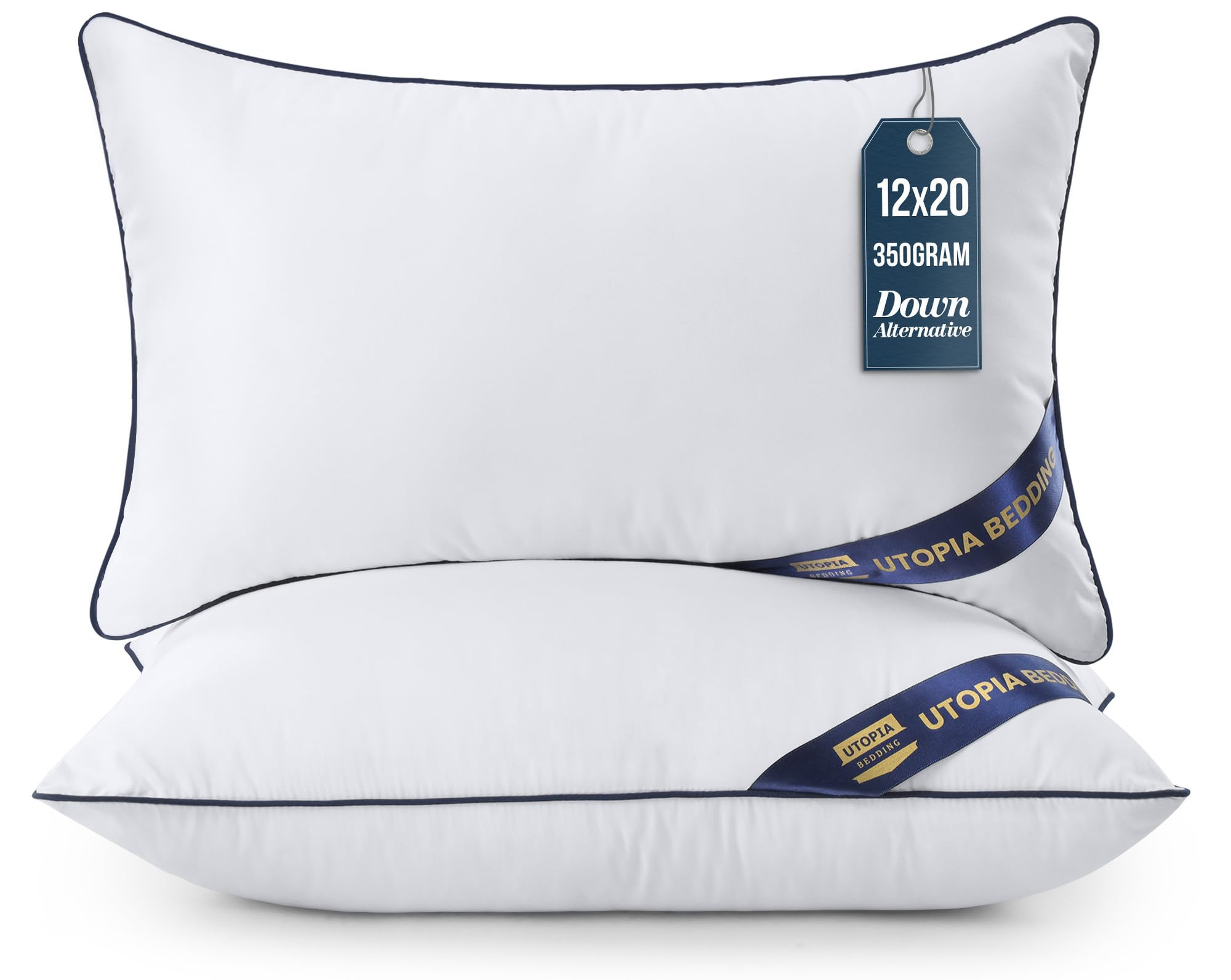 Utopia Bedding Throw Pillow Inserts (Pack of 2, White), 12 x 20 Inches Decorative Indoor Pillows ... | Amazon (US)