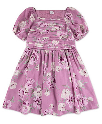 Girls' Crinkle Floral Print Mini Dress | Macy's