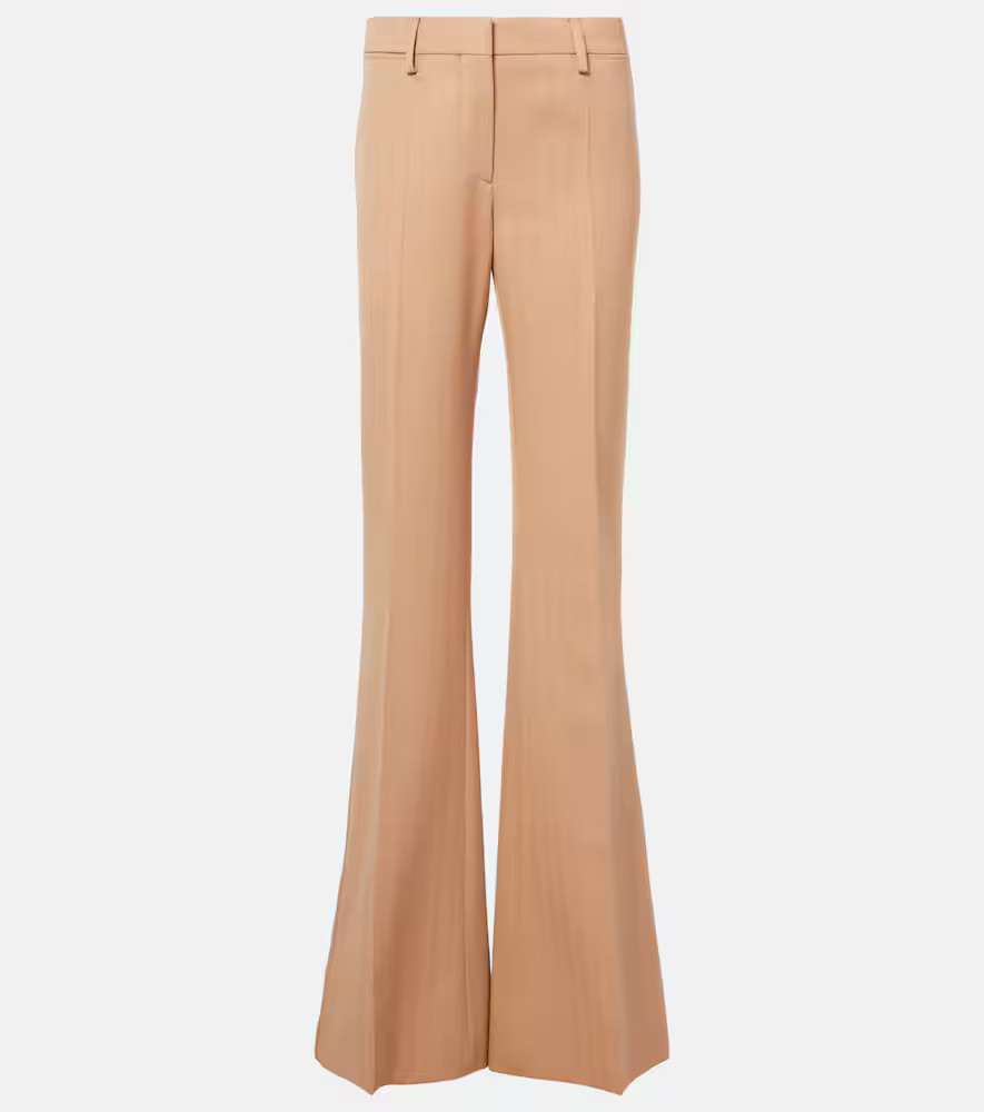 Stella McCartney Low-rise striped wool flared pants | Mytheresa (US/CA)