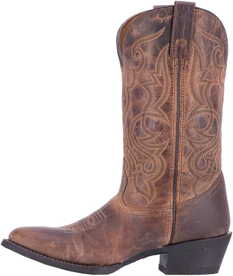 Laredo Womens Maddie Round Toe Casual Boots Mid Calf Low Heel 1-2" - Black | Amazon (US)