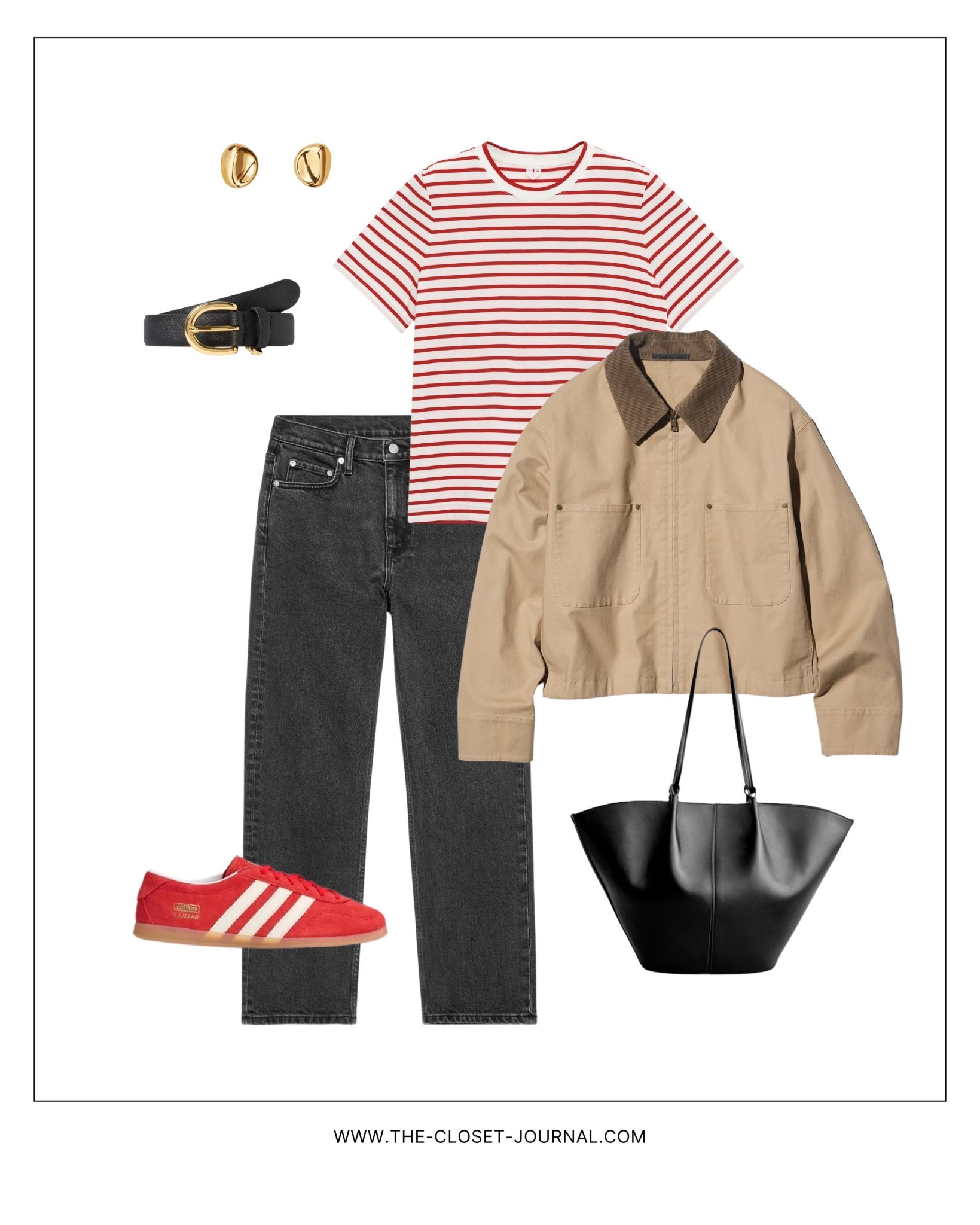 Spring outfit with a pop of red ✔️