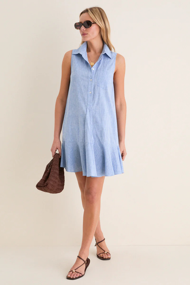 Chambray Sleeveless Callahan Shirt Dress | Tuckernuck (US)