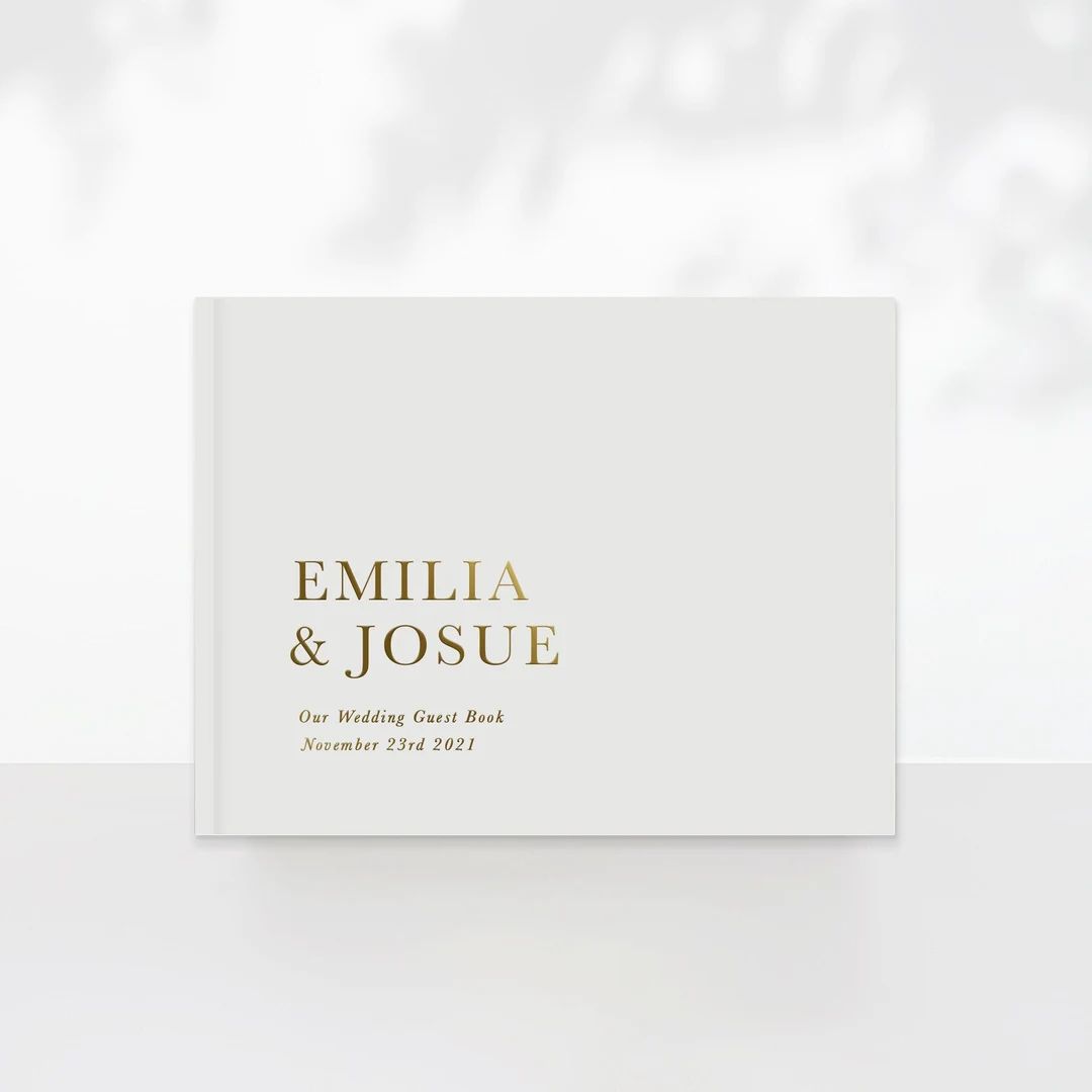 Minimalist Custom Wedding Guest Book Wedding Hardcover Photo - Etsy | Etsy (US)