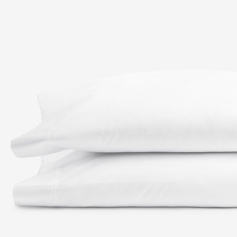 Company Cotton Bamboo Sateen Pillowcases - White, Size Standard, Pair | The Company Store | The Company Store