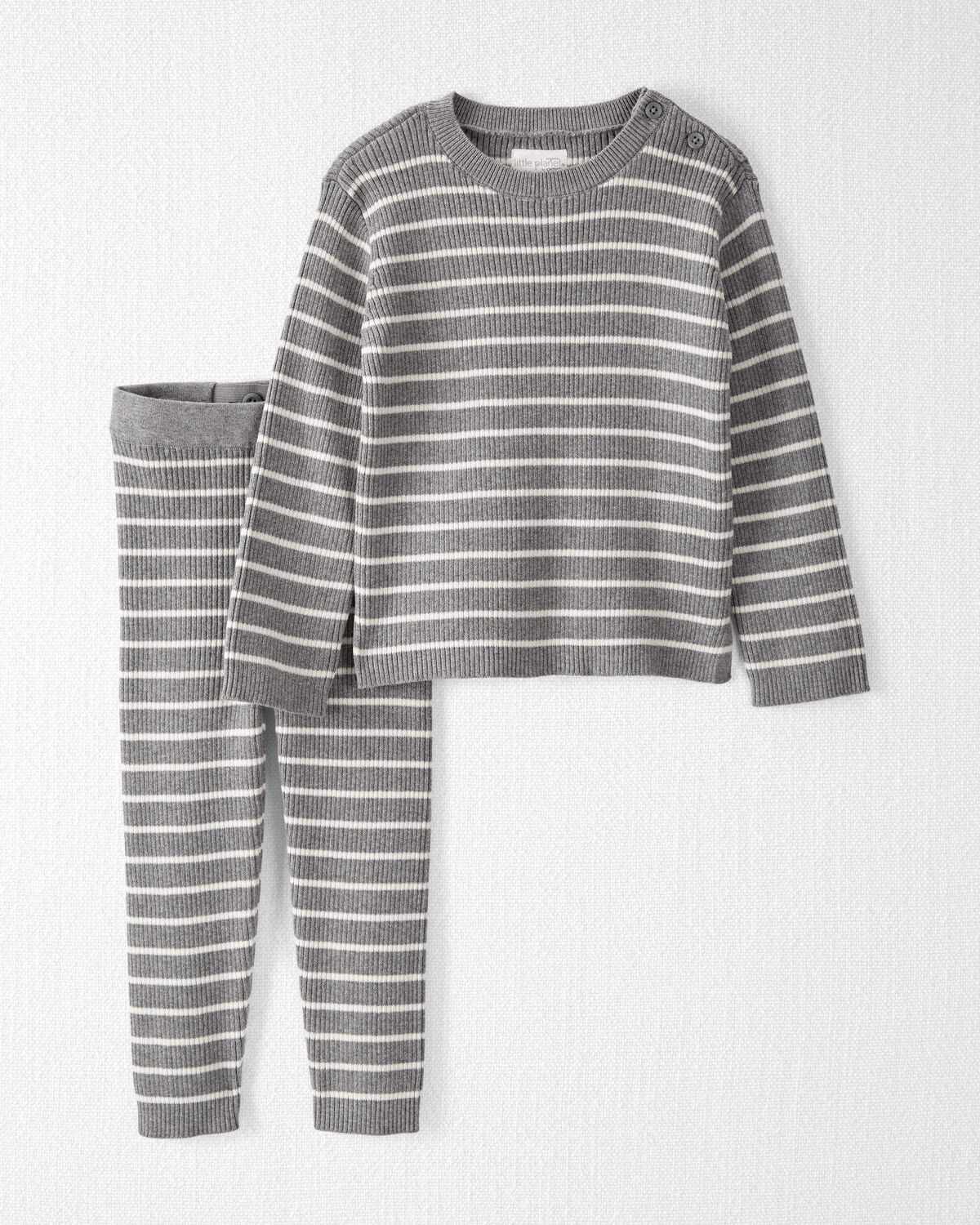 Toddler Organic Cotton Ribbed Sweater Knit Set in Stripes - Little Planet | Carter's | Carter's