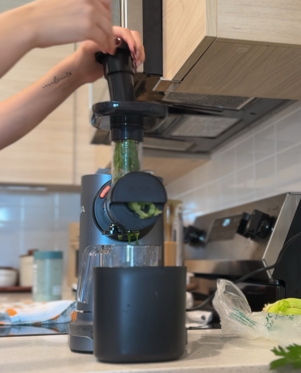 Que use esta vez: 6-8 apios (celery), 3 manzanas verdes 🍏 , 1 puño de espinaca , 1/2 limon, 1 scoop de mi mezcla de jugo verde que cuenta con un total de 27 vegetales y 10 frutas
…. amo hacer mi juguito verde en casa con ingredientes que yo misma escojo y me da seguridad de que no tenga nada que no esté listado… esta máquina de Ninja es lo máximo. 

#LTKHome #LTKFitness #LTKBeauty