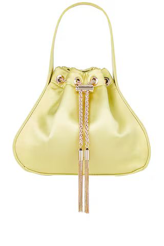 olga berg Miki Drawstring Satin Bag in Chartreuse from Revolve.com | Revolve Clothing (Global)