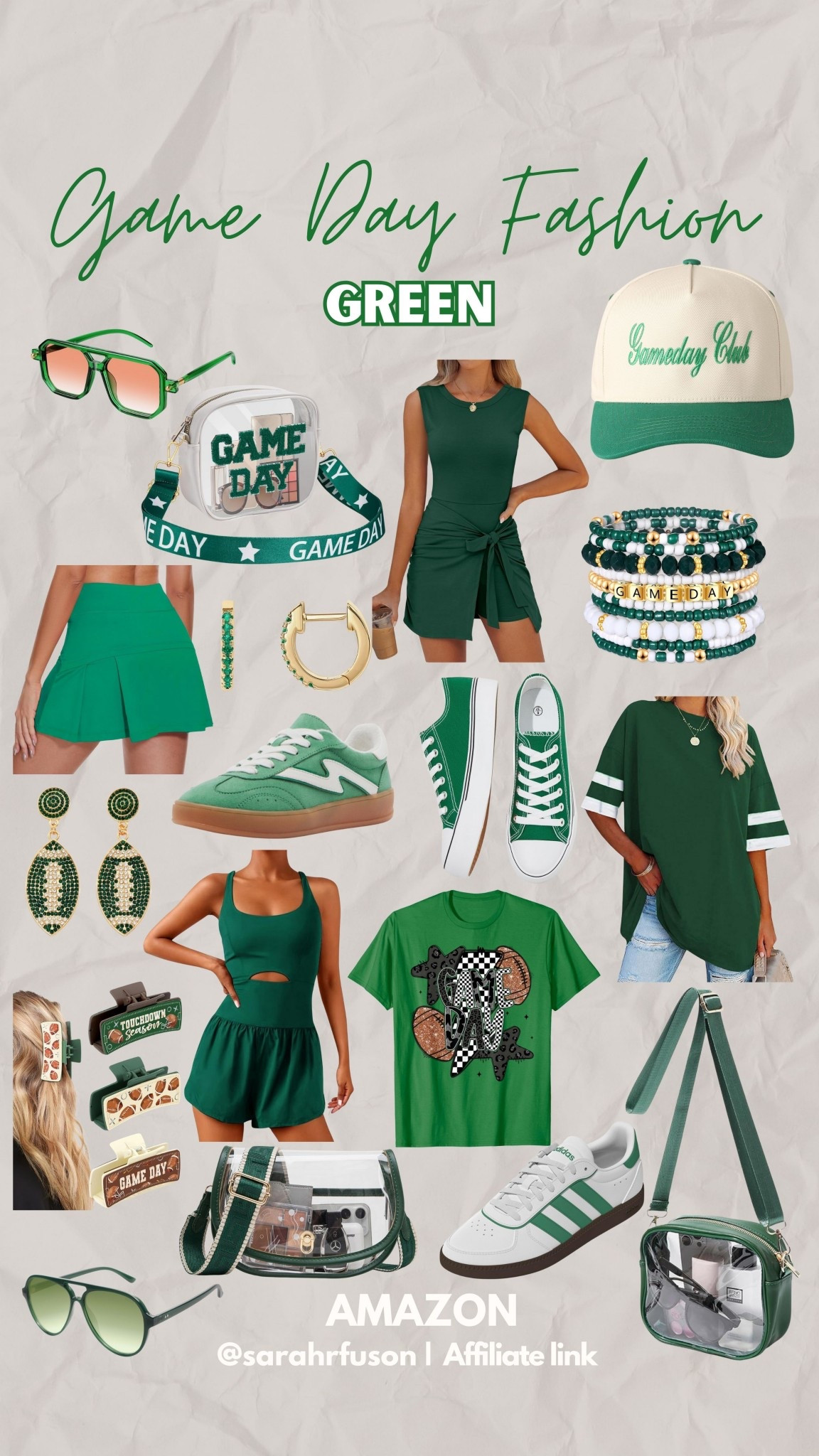 Green game day style from Amazon!
•••
Game day looks | game day fashion | green outfit inspo | green game day inspo | green game day outfitt

#LTKSeasonal #LTKU #LTKStyleTip