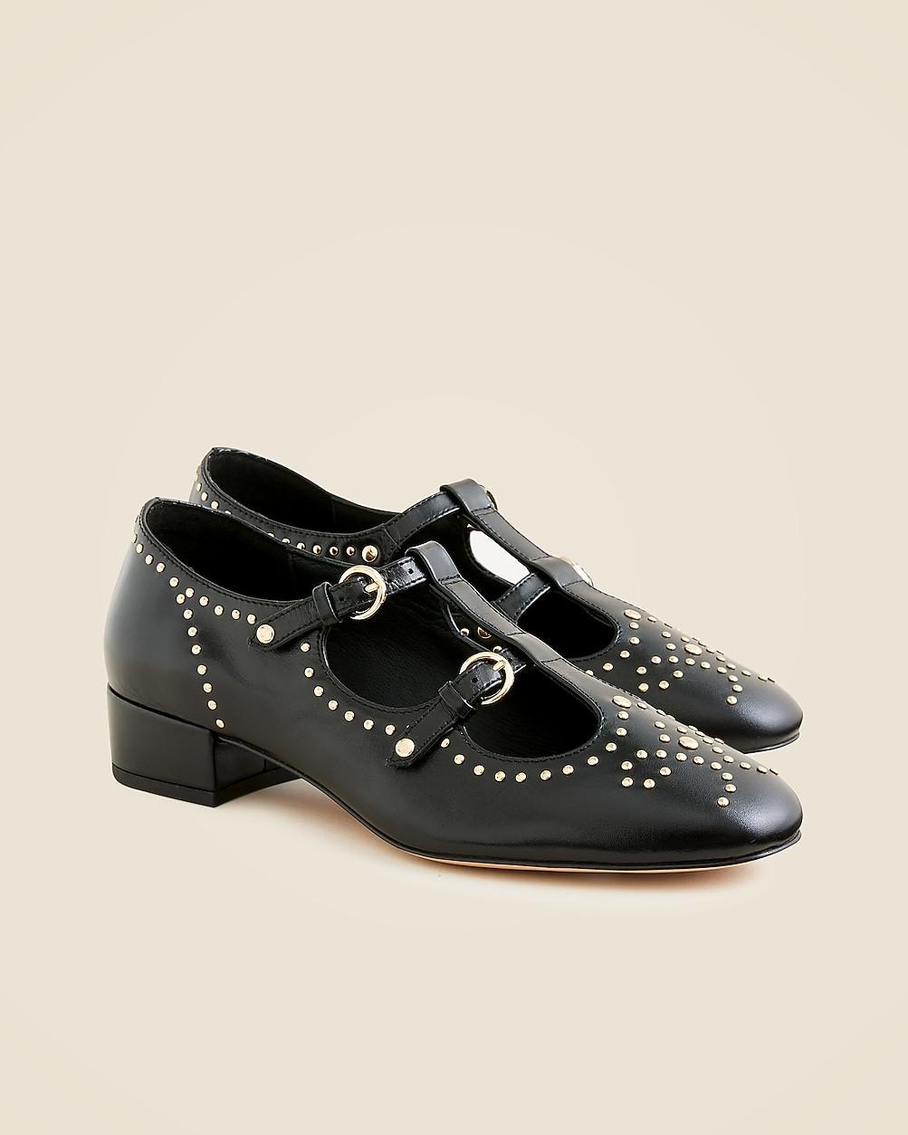 Teagan T-strap wing tip heels in patent leather | J. Crew US