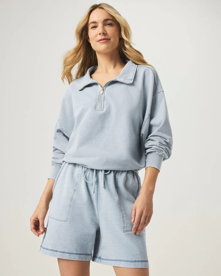 Bleached Indigo Terry Short | Splendid | Splendid