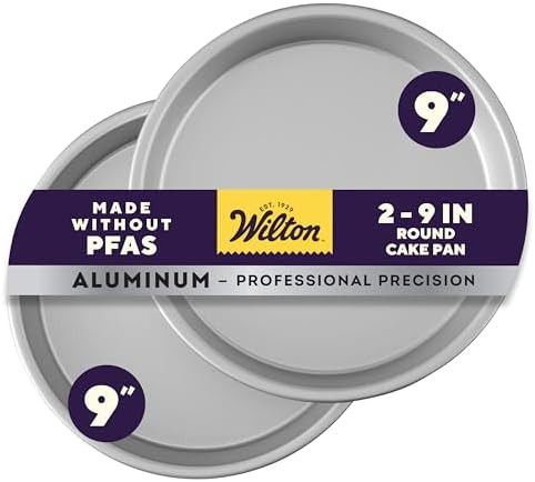 Wilton Performance Pans Aluminum Round Cake Pan, 9 x 2 in., Pack of 2 | Amazon (US)