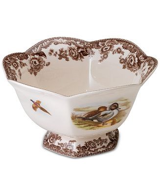 Spode Woodland Bird Footed Bowl - Macy's | Macy's
