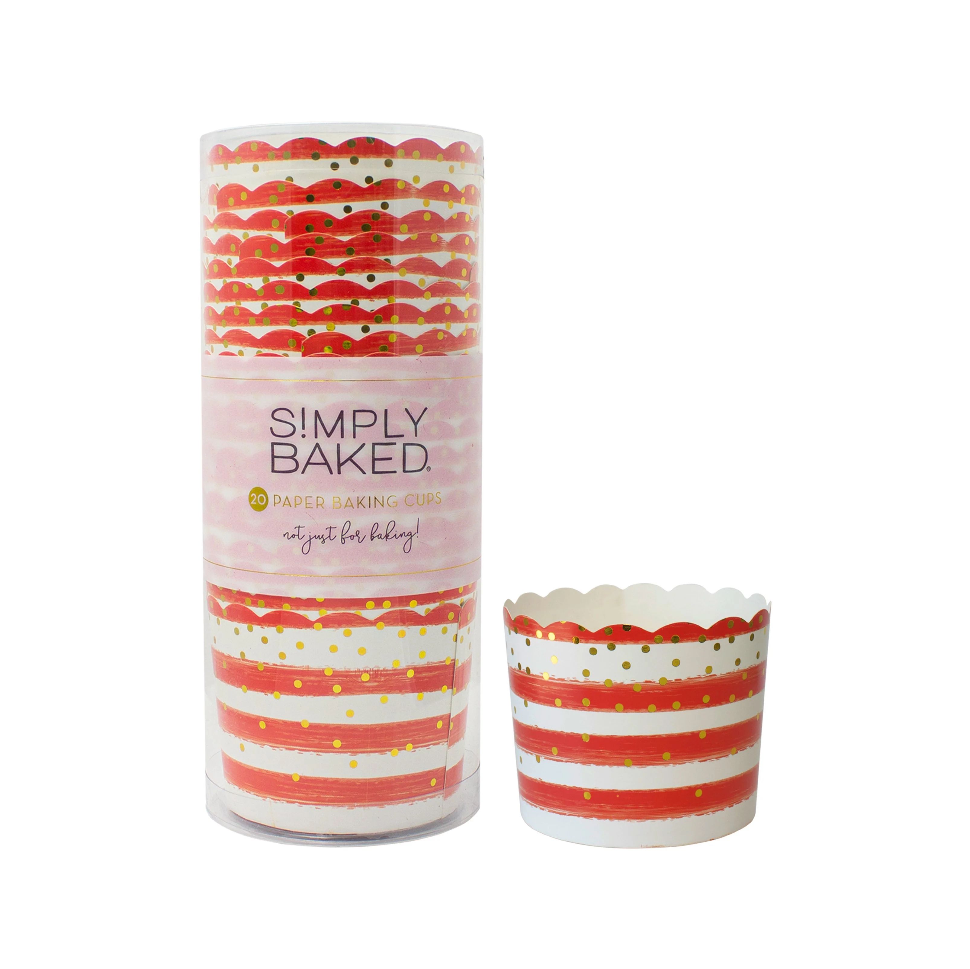 Large Paper Baking Cups | Red Confetti | 20 ct | Sophistiplate
