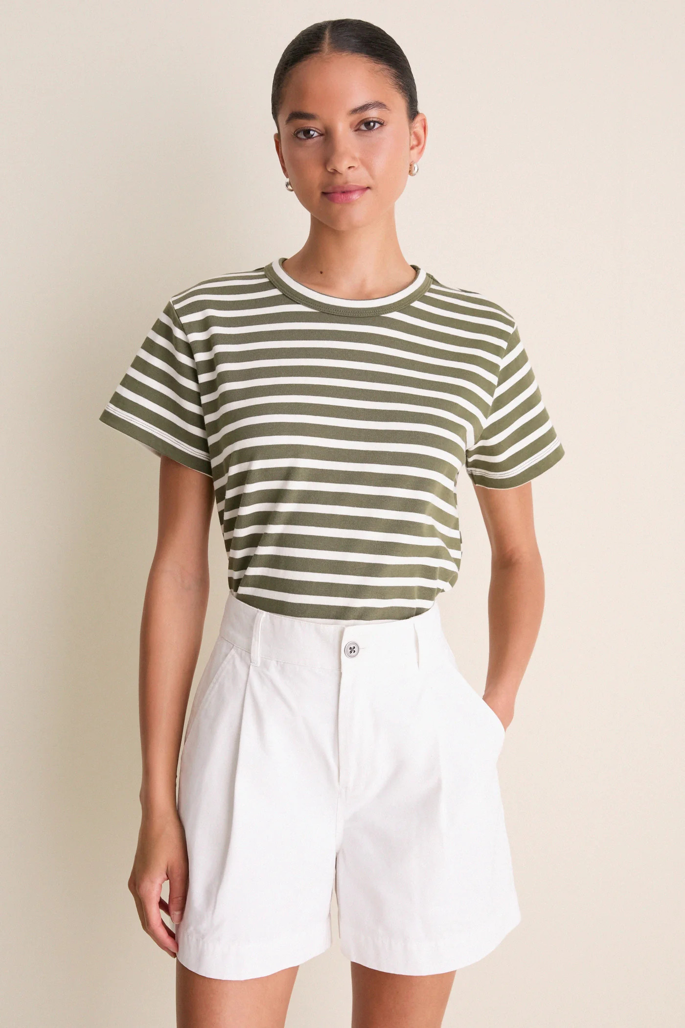 Olive Stripe Parker Classic Tee | Tuckernuck (US)