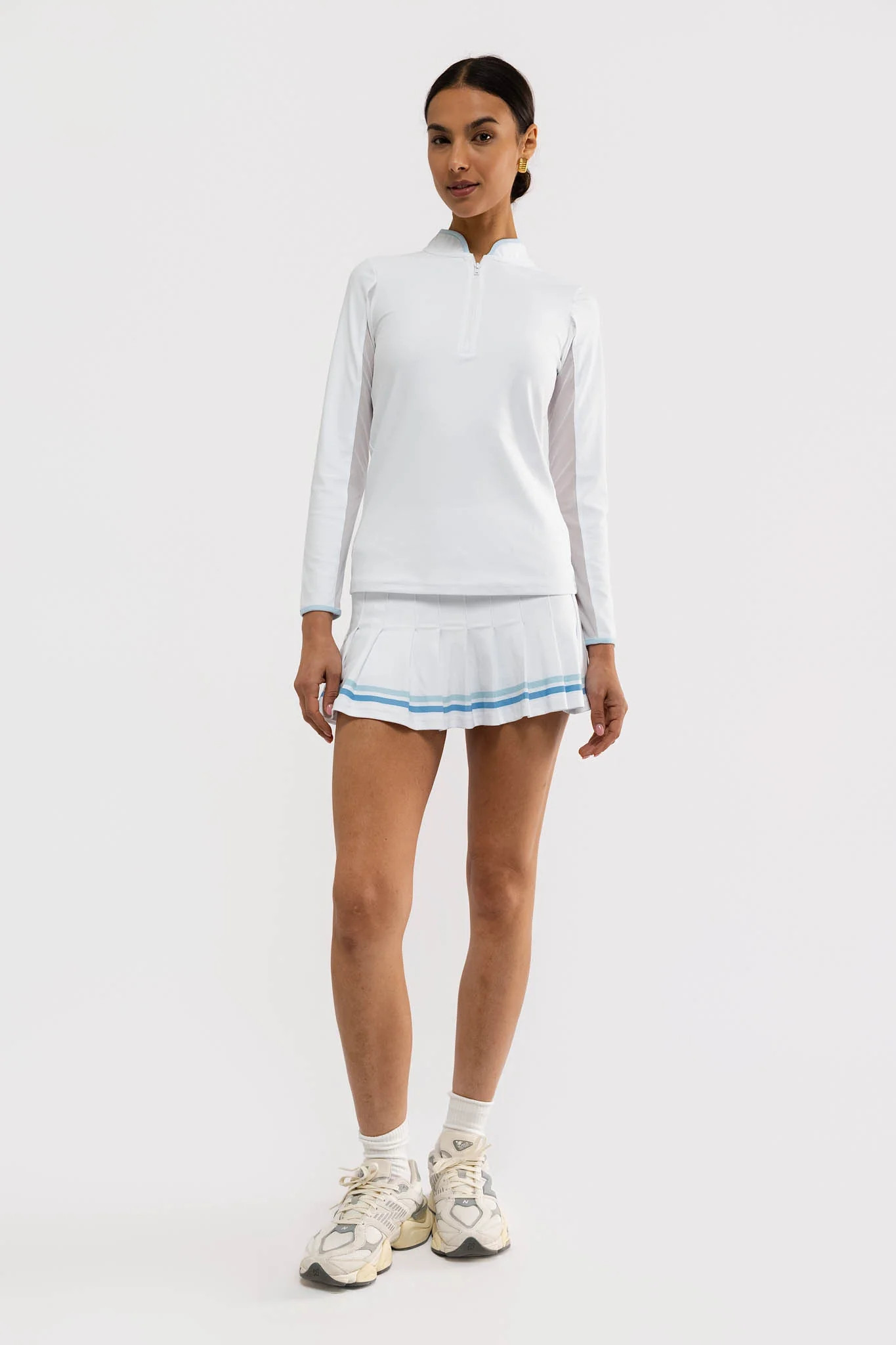 Carey Quarter Zip - White/Seasalt | Smith and Quinn