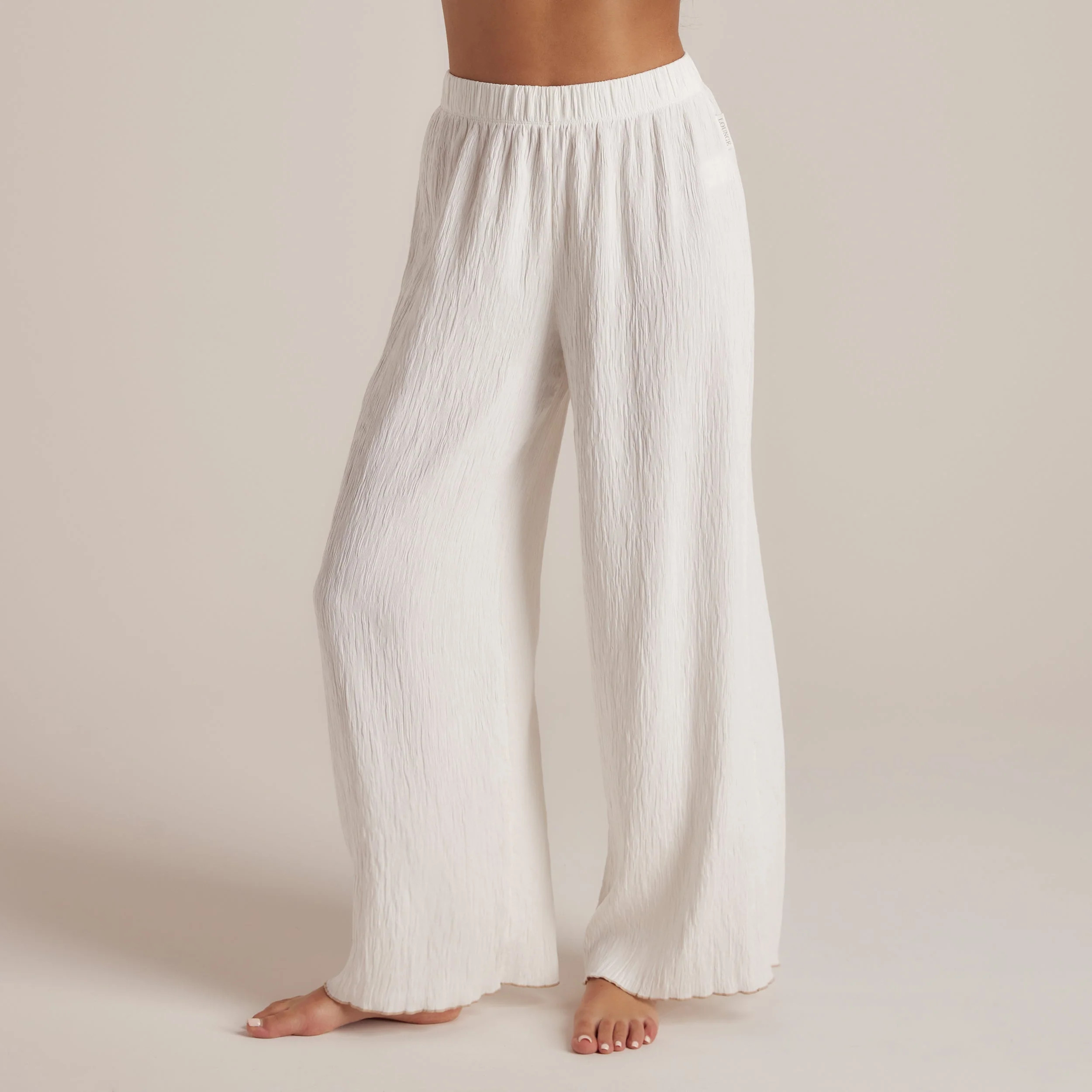 Crinkle Pajama Pants - White | Lounge (US)