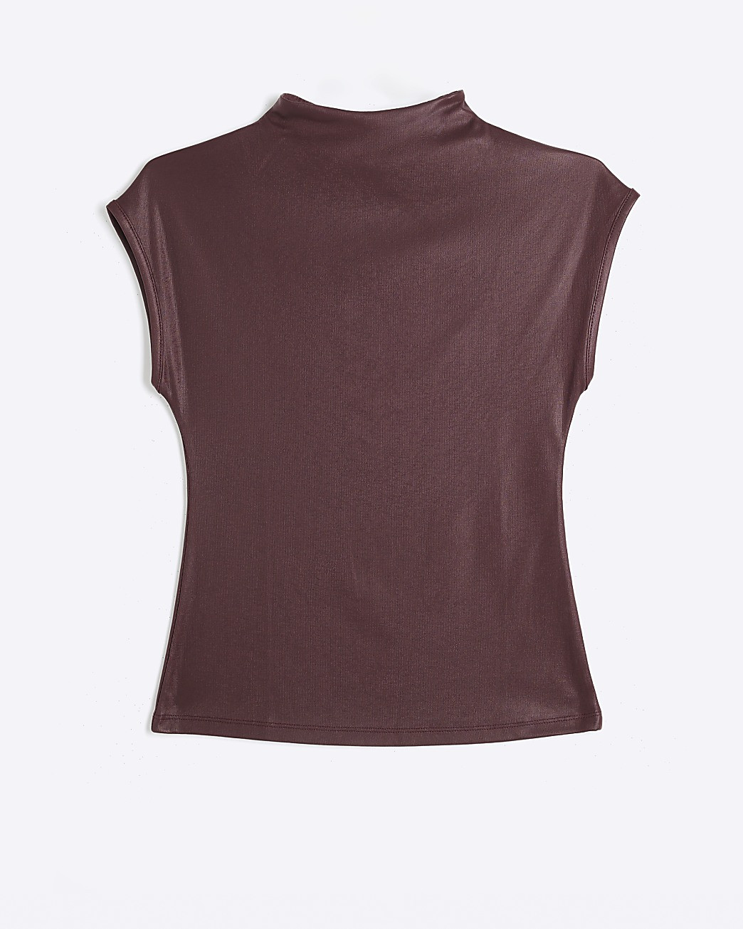 Red coated high neck top | River Island (UK & IE)