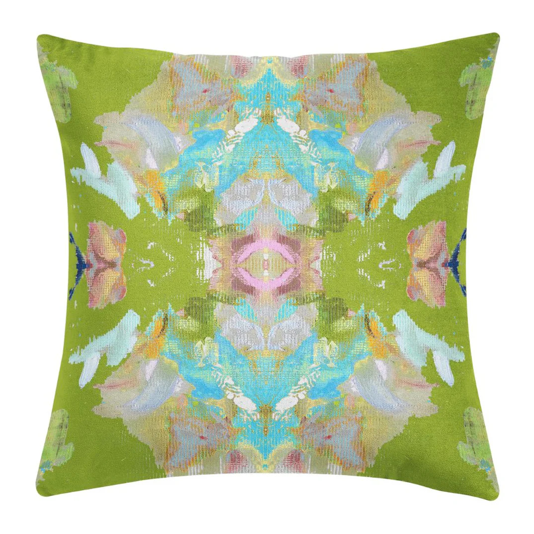 Stained Glass Green Pillow by Laura Park | Auden & Avery