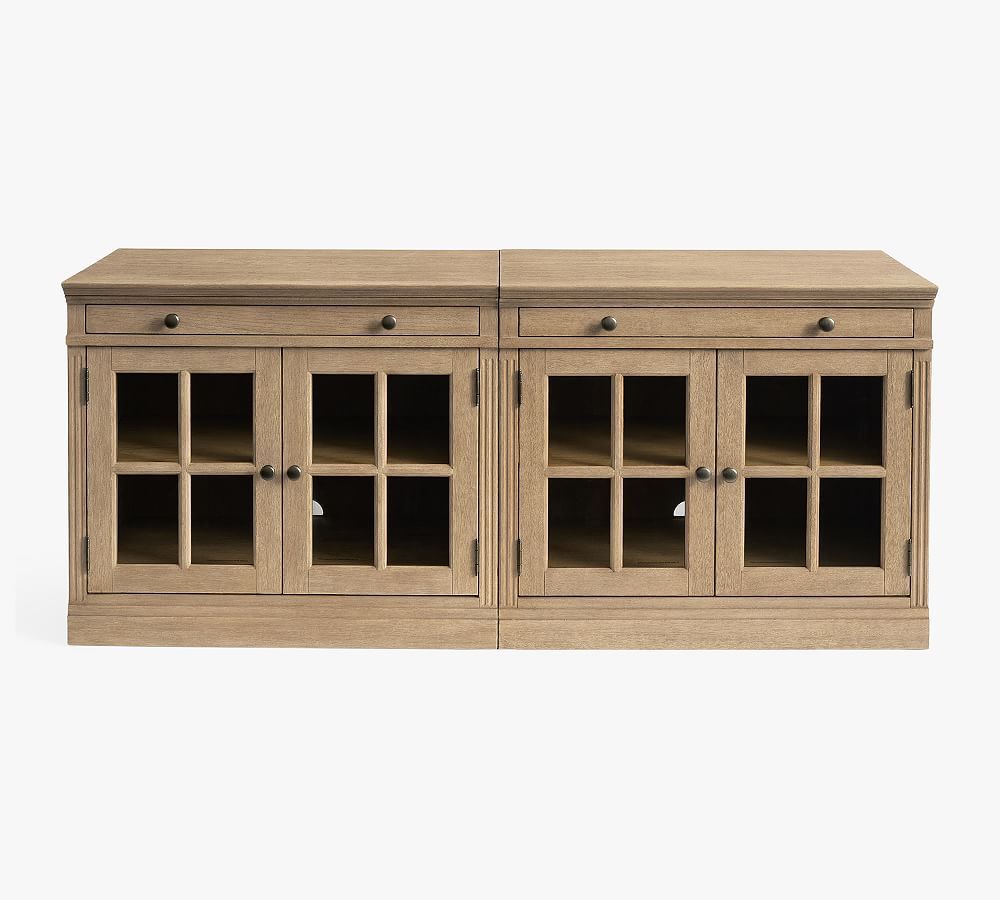 Livingston 70'' Media Console with Glass Cabinets | Pottery Barn (US)