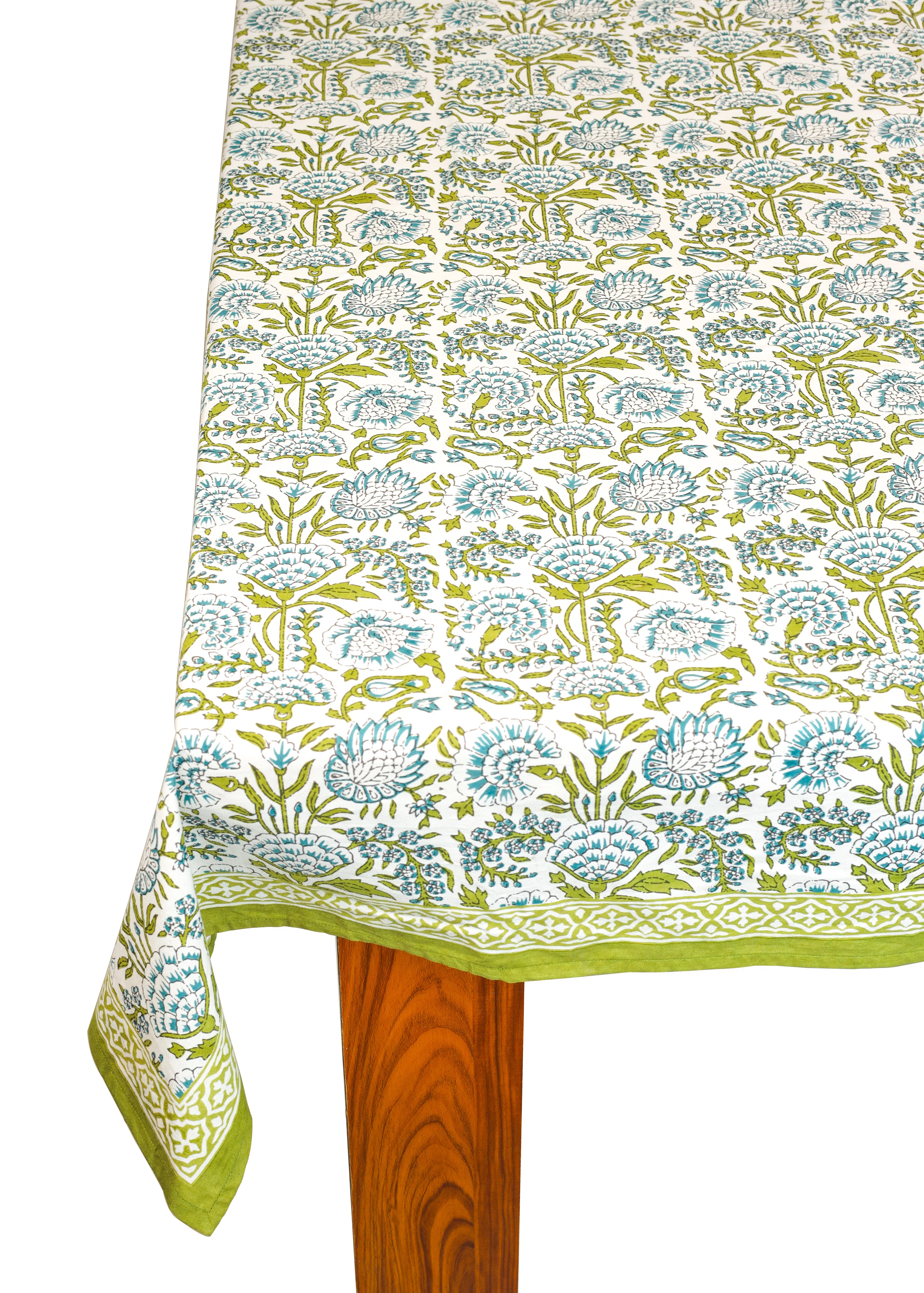 Fresh Foliage Block Print Cotton Tablecloth | Wayfair North America