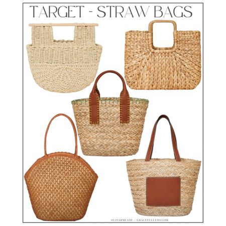 Straw tote bags from Target perfect for spring and summer vacations 

#LTKitbag #LTKunder50
