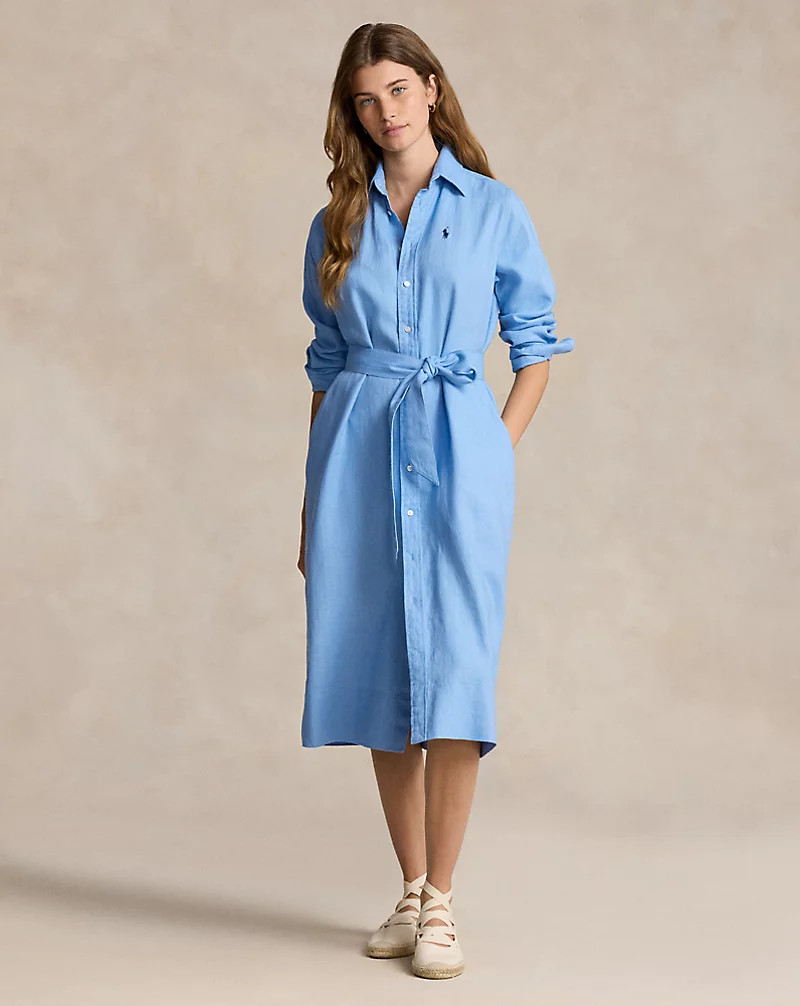 Belted Linen Shirtdress for Women | Ralph Lauren® UK | Ralph Lauren (UK)