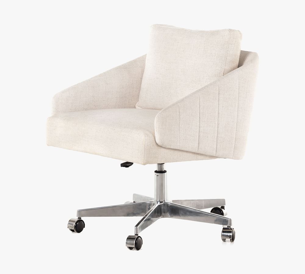 Elm Upholstered Swivel Desk Chair | Pottery Barn (US)