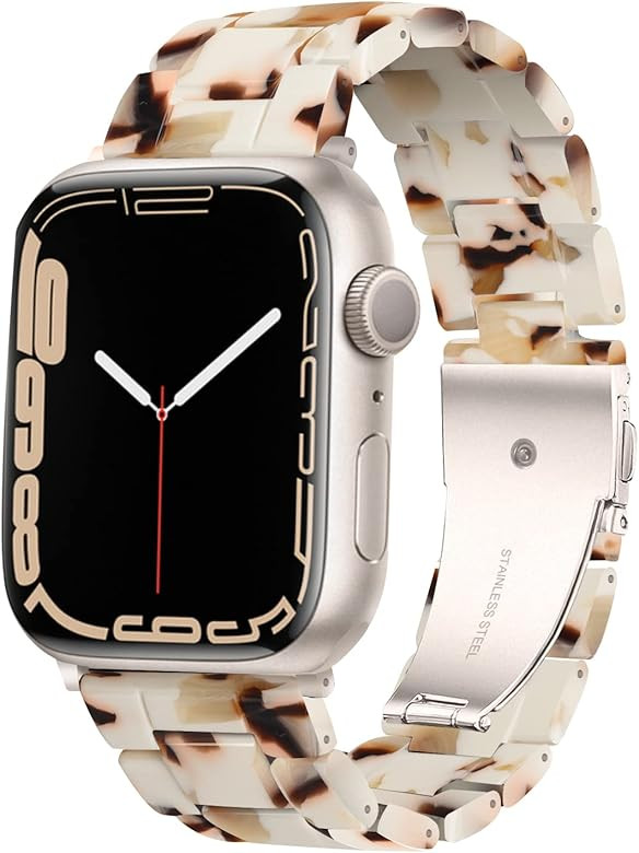 HOPO Compatible With Apple Watch Band 38mm 40mm 41mm 42mm 44mm 45mm 49mm Thin Light Resin Strap Brac | Amazon (US)