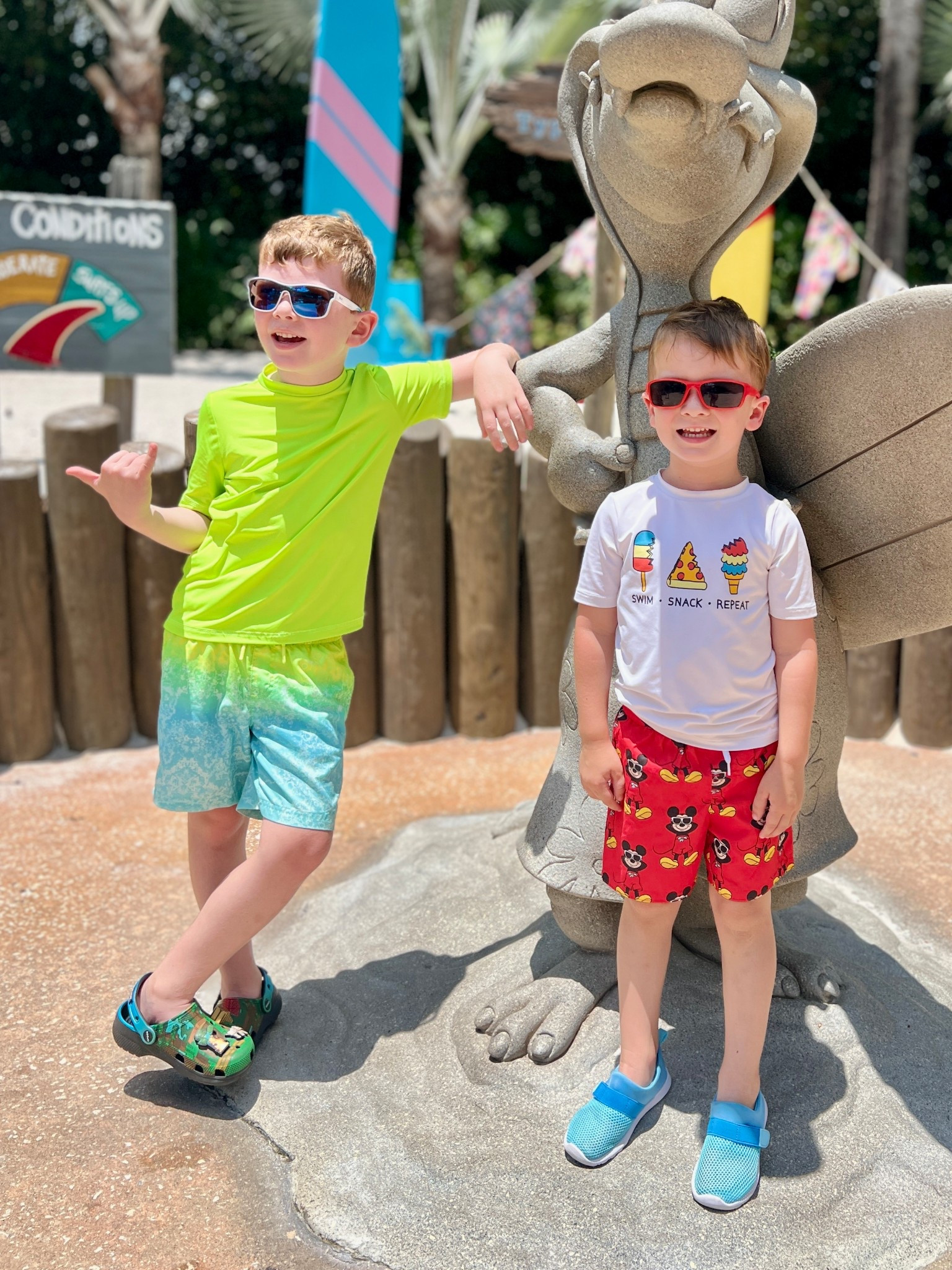 Love these vibrant colored bathing suits for the boys at the water park! Typhoon Lagoon might just be our favorite Disney Water Park. Disney Mom. Toddler Boy Disney Outfit. 

Boy Mickey Mouse Swim Trunk.

#LTKKids #LTKSwim #LTKFamily