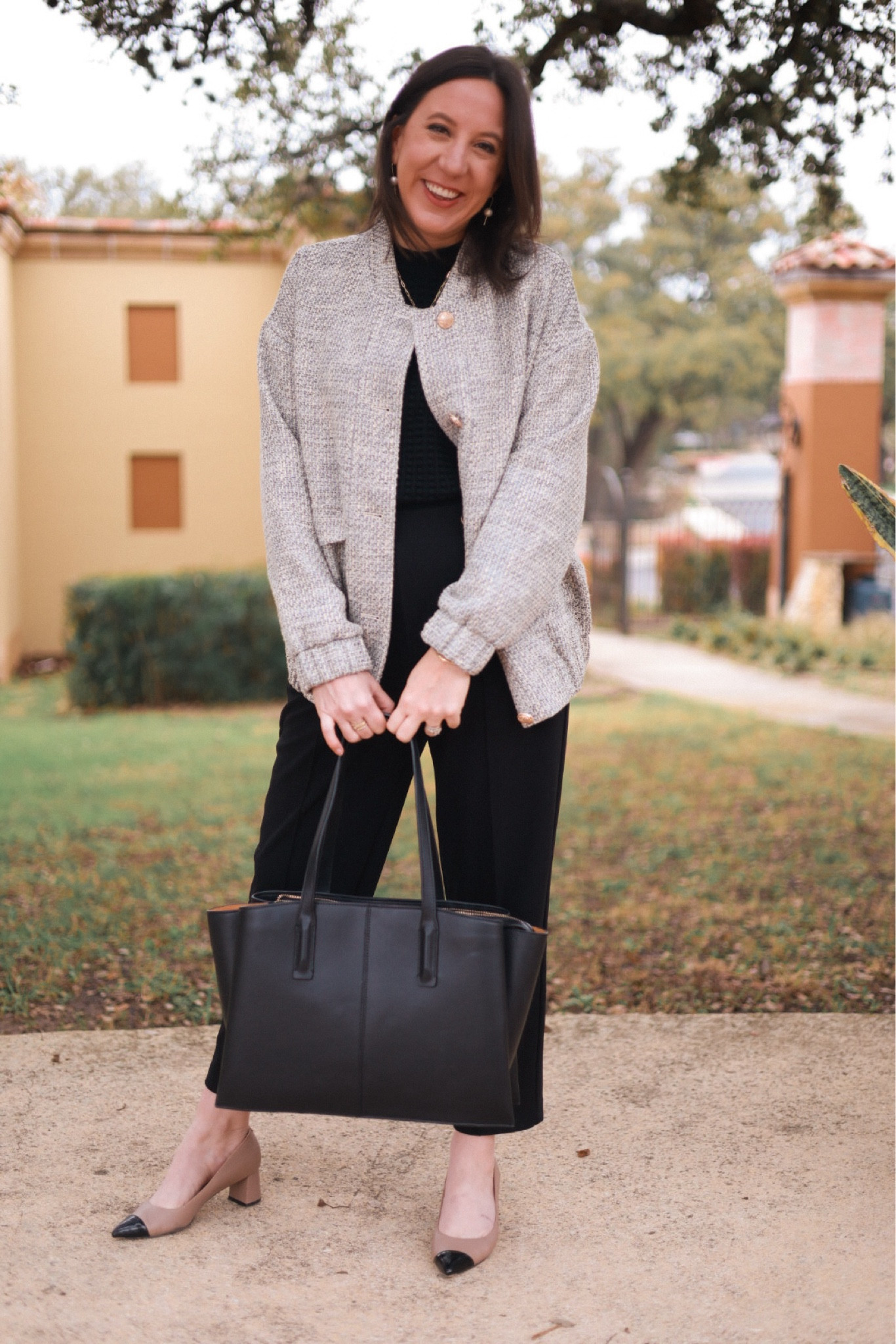 Capsule wardrobe work outfit, bump friendly 

#LTKbump #LTKworkwear