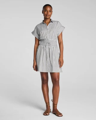 SPANX® Poplin Smocked Mini Shirt Dress | Spanx
