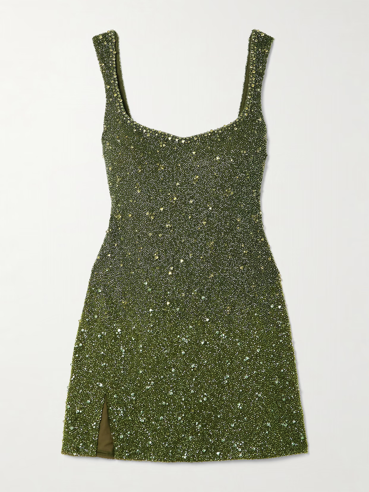 Clio Peppiatt - Embellished Stretch-tulle Mini Dress - Green | NET-A-PORTER (US)