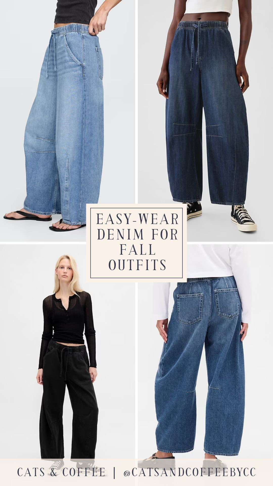 These petite-friendly barrel leg jeans are such a flattering fit — soft, mid-rise, and just the right amount of structure. I love the relaxed silhouette for everyday wear, and the denim washes are perfect for fall outfits and beyond. Easy to dress up or down, these are my go-to for casual fall and winter outfits that still feel polished. Currently on sale, too! 💚 

 #LTKSaleAlert #LTKMidsize #LTKPetite