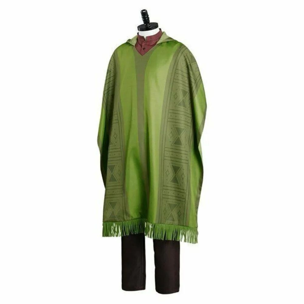 Encanto Bruno Cosplay Green Cape Cloak with Hood Tassels Loose Smock Midi Halloween Carnival Suit... | Walmart (US)