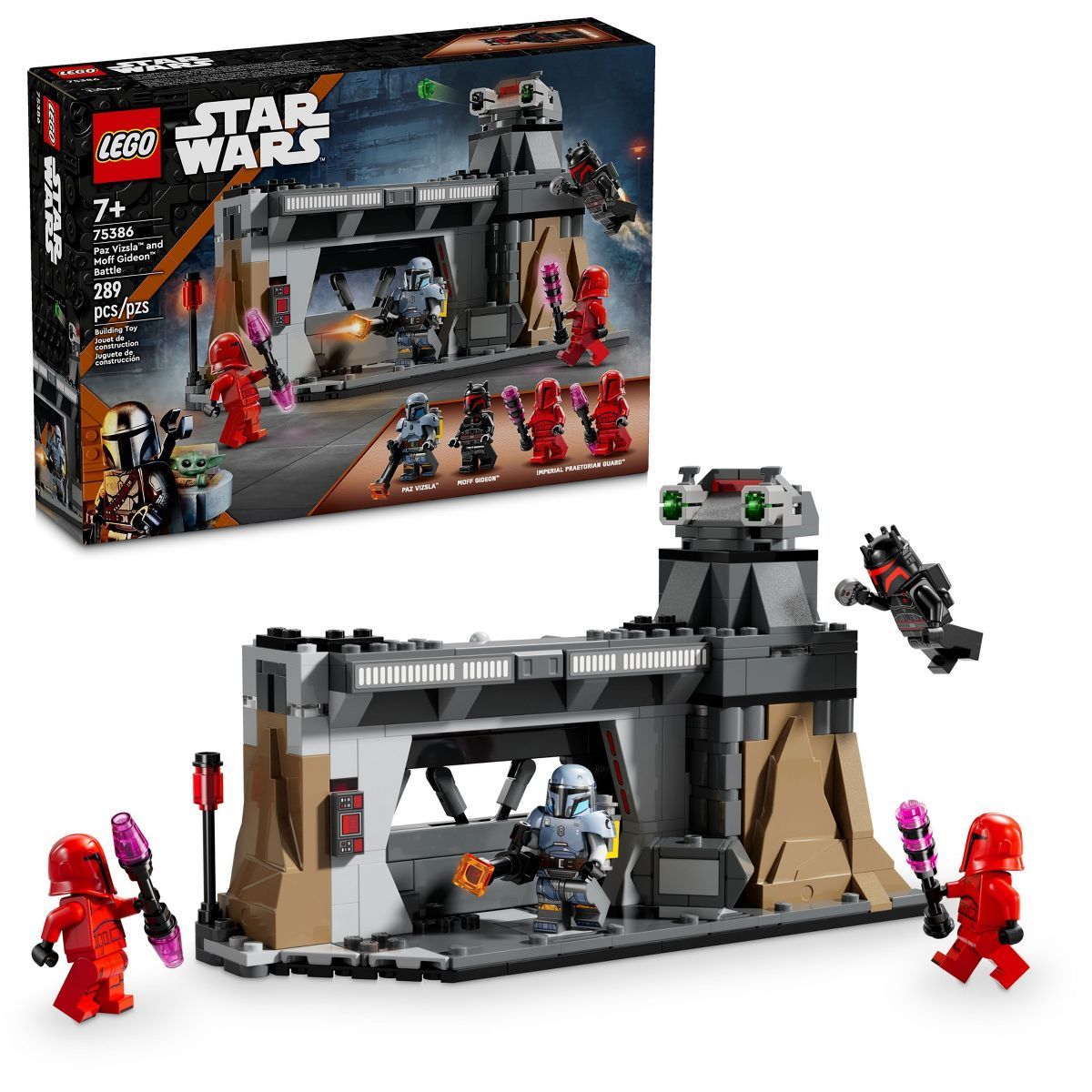 LEGO Star Wars Paz Vizsla and Moff Gideon Battle Mandalorian Toy 75386 | Target