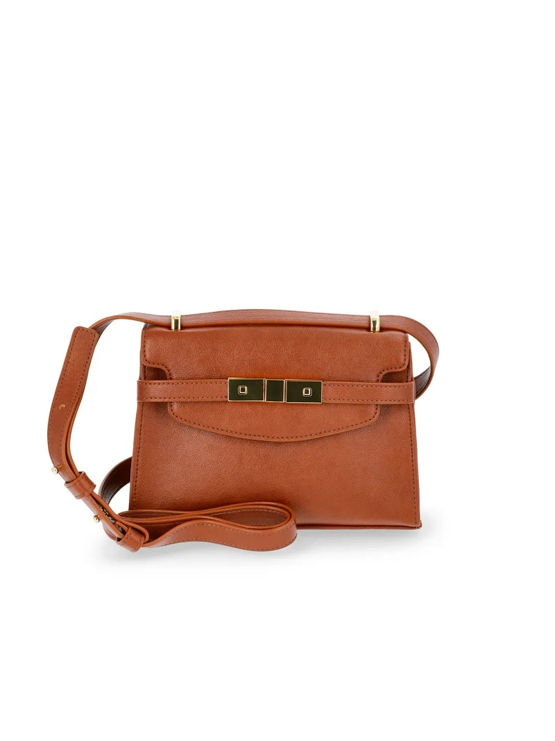 Time and Tru Women's Rosa Belted Crossbody Handbag, General Bark | Walmart (US)