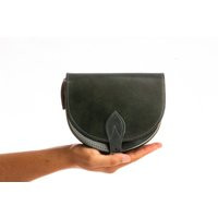 Leather Crossbody Bag Small, Green Leather Purse, Saddle - Kyania | Etsy (US)