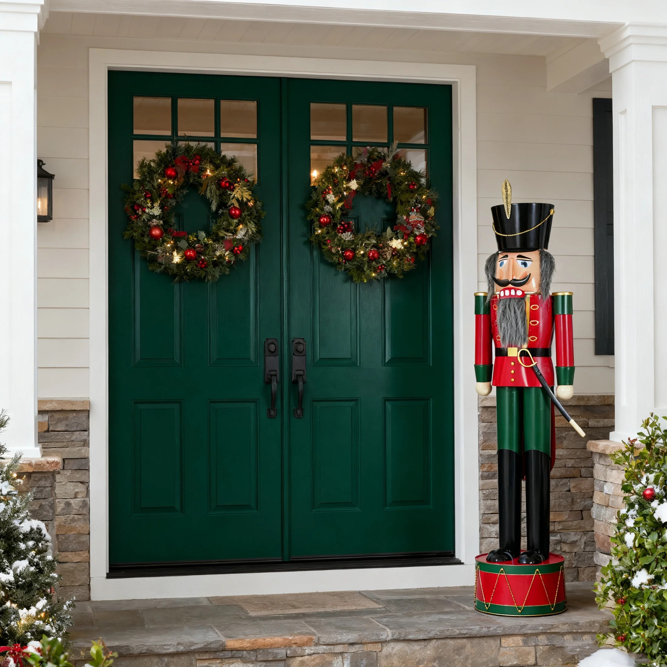 Christopher Knight Home 65.75" Classic Iron Nutcracker Holiday Decoration, Indoor Outdoor Festive... | Walmart (US)