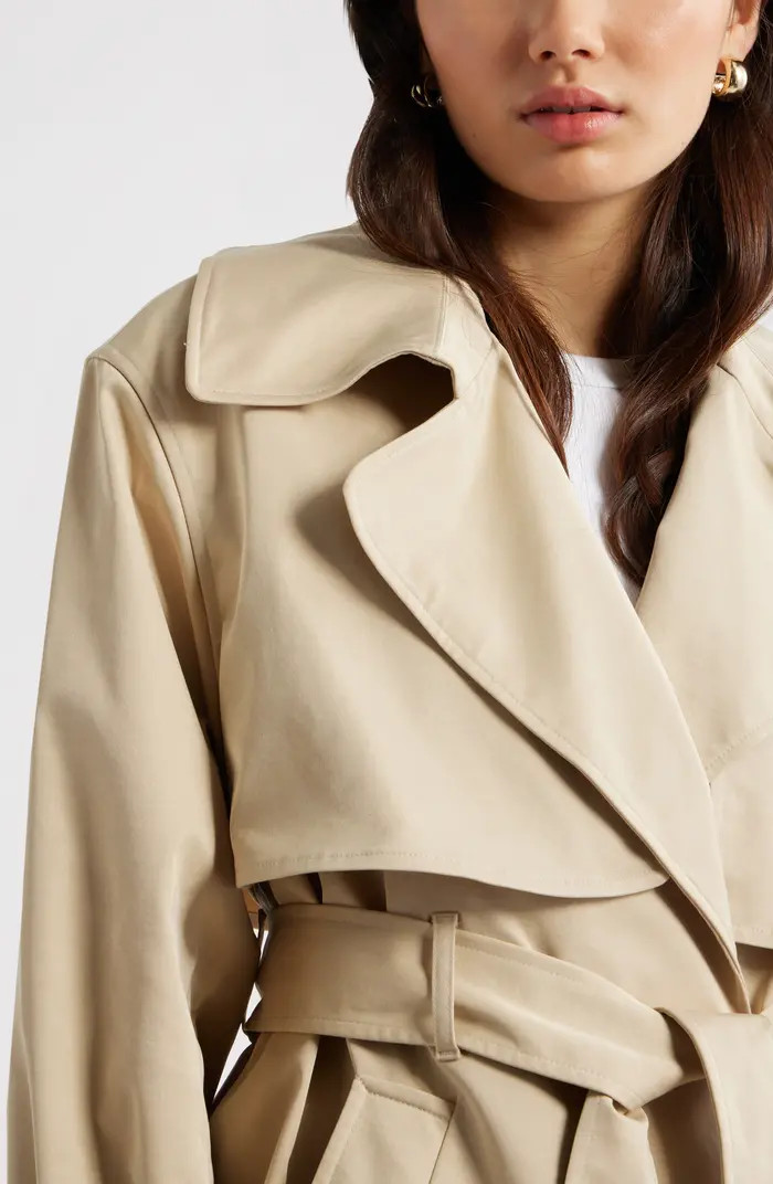 Exaggerated Crop Trench Coat | Nordstrom