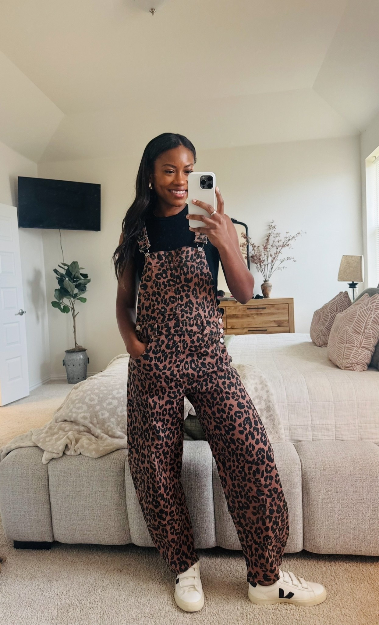 I would size up in these overalls 

#LTKootd #LTKFindsUnder50 #LTKGiftGuide