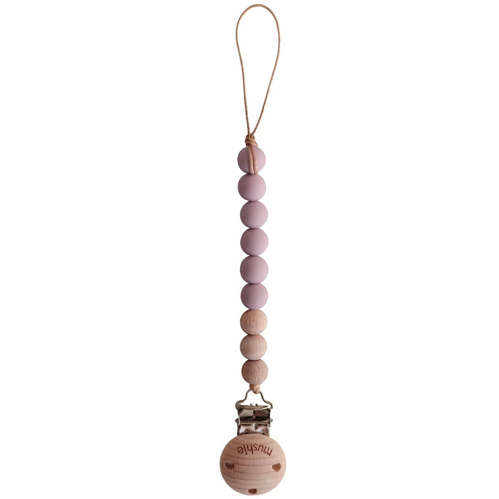 Mushie Cleo Pacifier Clip - Mauve | Target