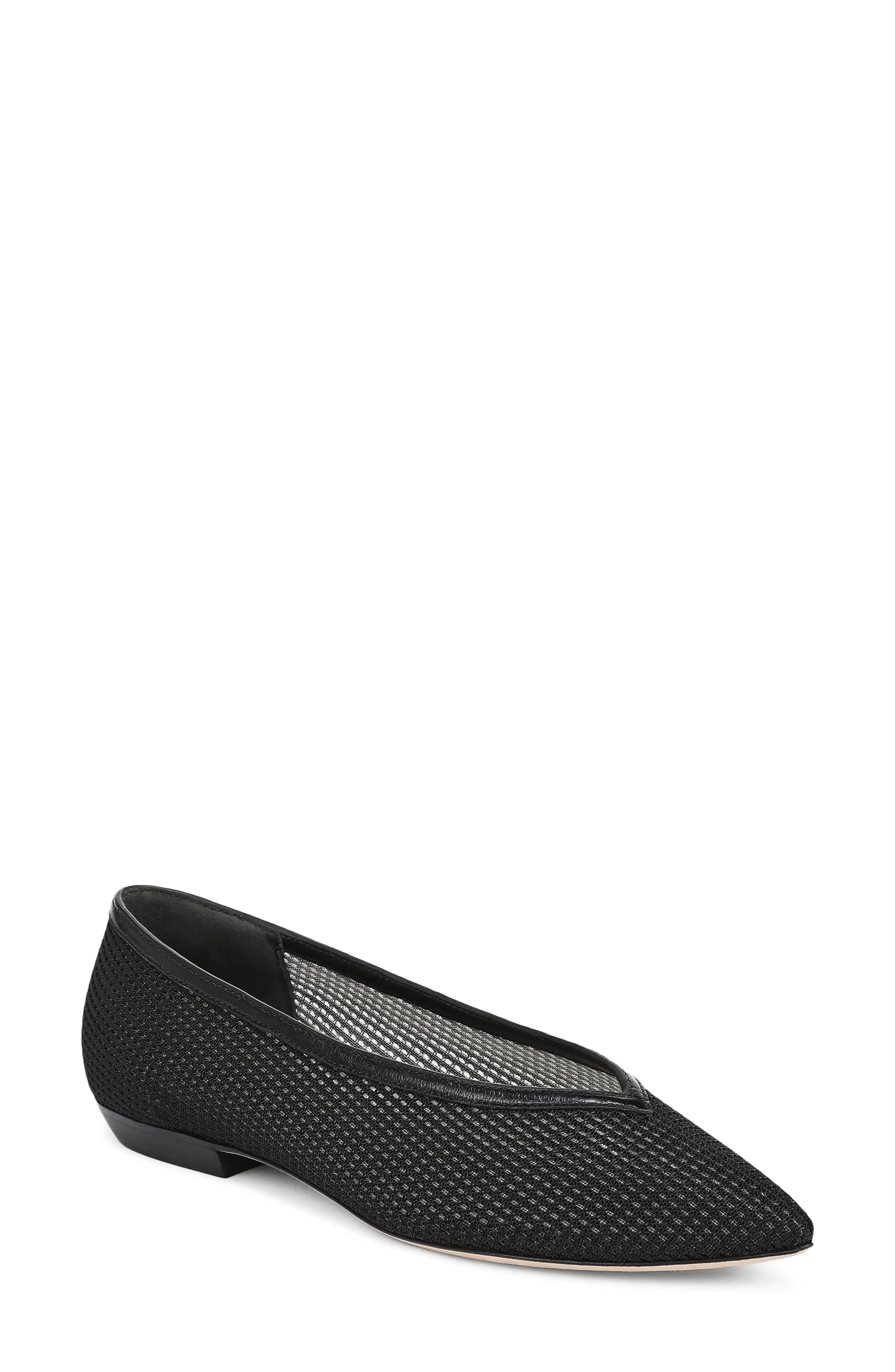 Veronica Beard Bancroft Pointed Toe Flat in Ecru at Nordstrom, Size 5 | Nordstrom