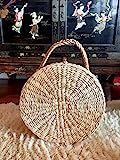 Handwoven Straw Bag,Large Round Straw Bag,Round Straw Beach Bag,Round Straw Basket Bag,Round Straw C | Amazon (US)