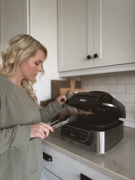 Ninja Indoor Grill / Air Fryer: This is one of my most used kitchen appliances since I got it for Christmas a few years ago! I use the air fryer setting to quickly cook veggies or anything that needs a little “crispiness”, but my favorite feature is the grill grate that allows me to cook burgers, steaks, and sausages with that char-grill flavor right inside my kitchen.

#LTKhome