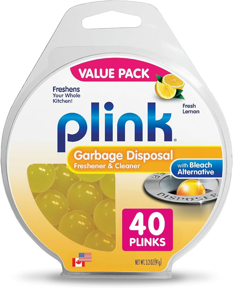 Plink Garbage Disposal Cleaner, Freshener & Odor Removing Balls, Easy to Use, Fresh Lemon Scent, ... | Amazon (US)