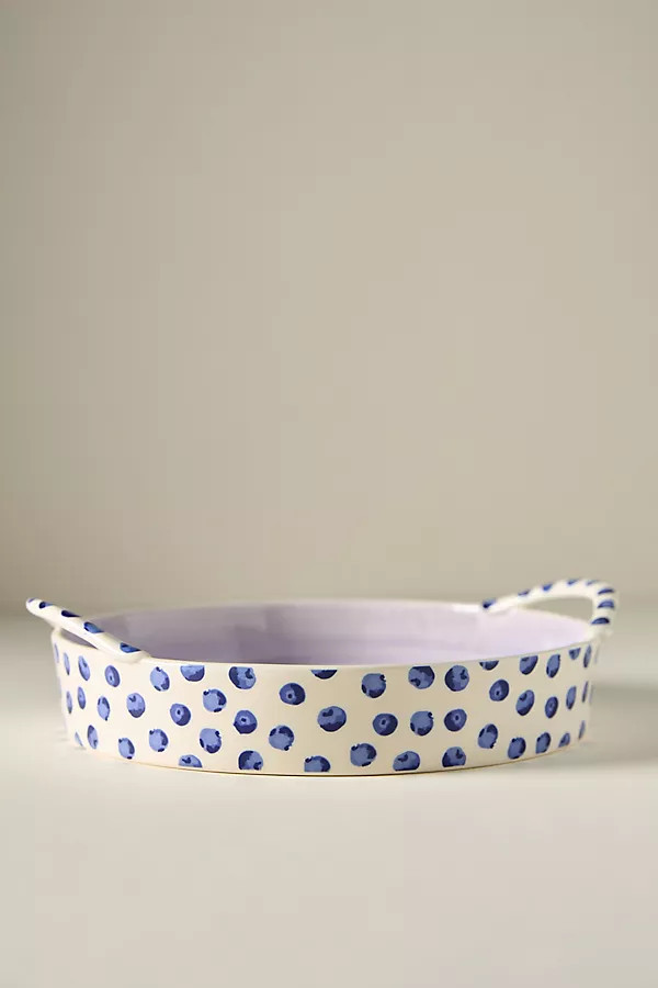 Berry Icon Handpainted Stoneware Pie Dish | Anthropologie (US)