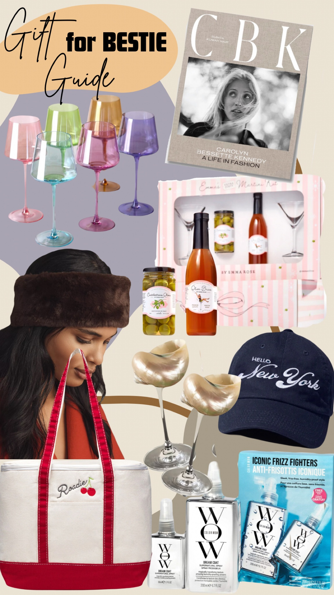 Holiday gift guide: for bestie! Wine glasses, martini glasses, martini making kit (Emma Rose), embroidered hat, fur headband, hair care kit, coffee table book, travel cooler 

#LTKFindsUnder100 #LTKHoliday #LTKGiftGuide
