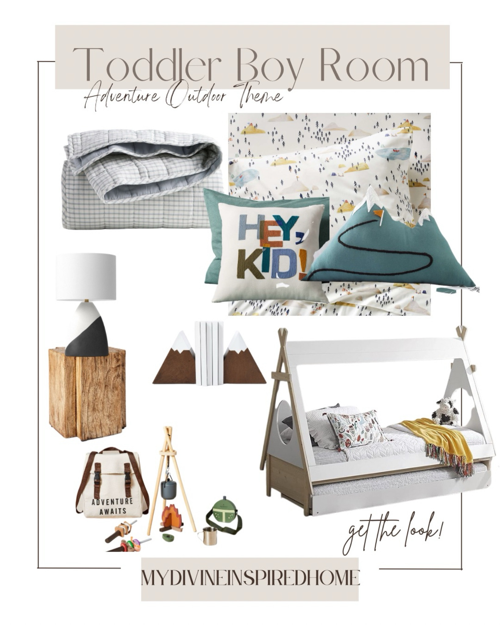 I’m transitioning my toddler to a big boy room. I decided to do an outdoorsy theme as he loves the outdoors. Here’s some items I’ll be using in his room and cute stuff I’ve found in my search. ✨

#toddlerboyroom #toddlerboy #outdoorthemeroom #boynursery 

#LTKstyletip #LTKkids #LTKhome