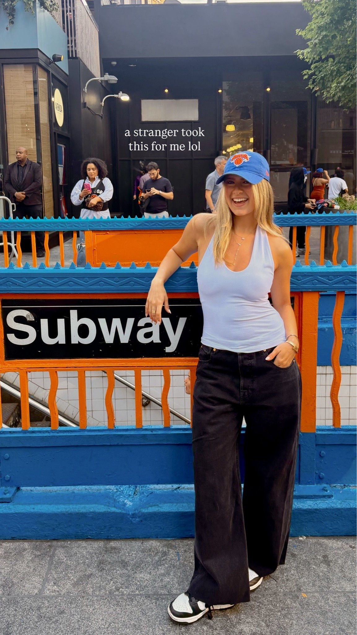 knicks outfit! 🧡💙🤍 LGK