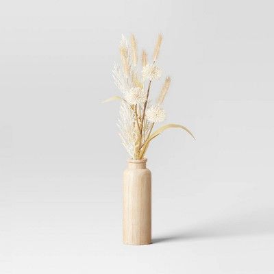 Large Grass Arrangement in Wood Pot - Threshold™ | Target
